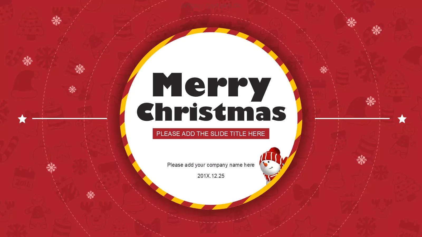 201X年12月25日通用PPT模板 封面图