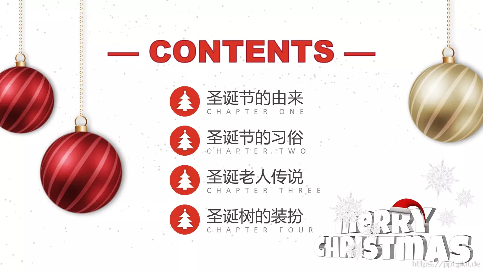 圣诞快乐PPT模板 第 2 页缩略图