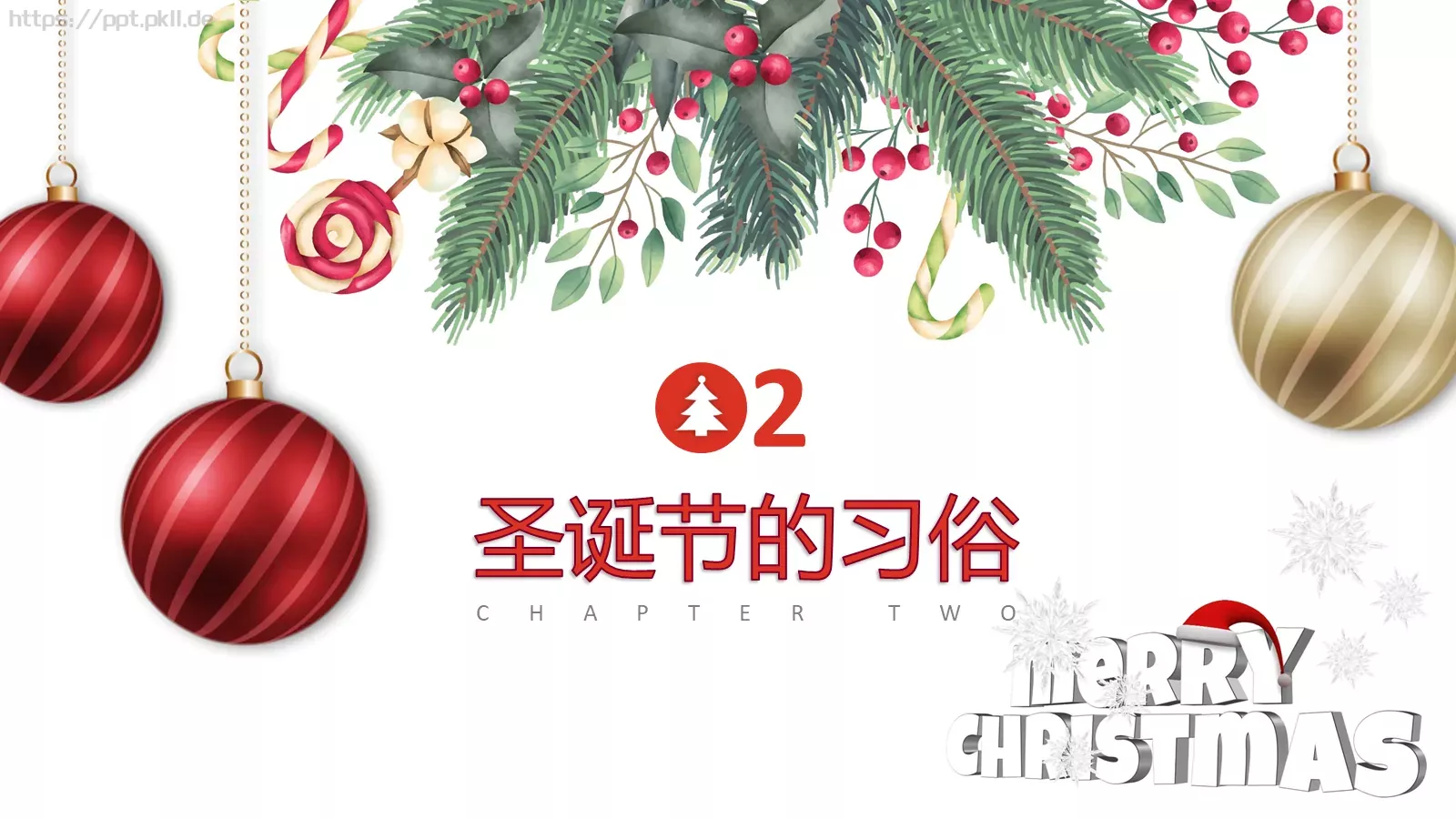 圣诞快乐PPT模板 第 9 页预览图