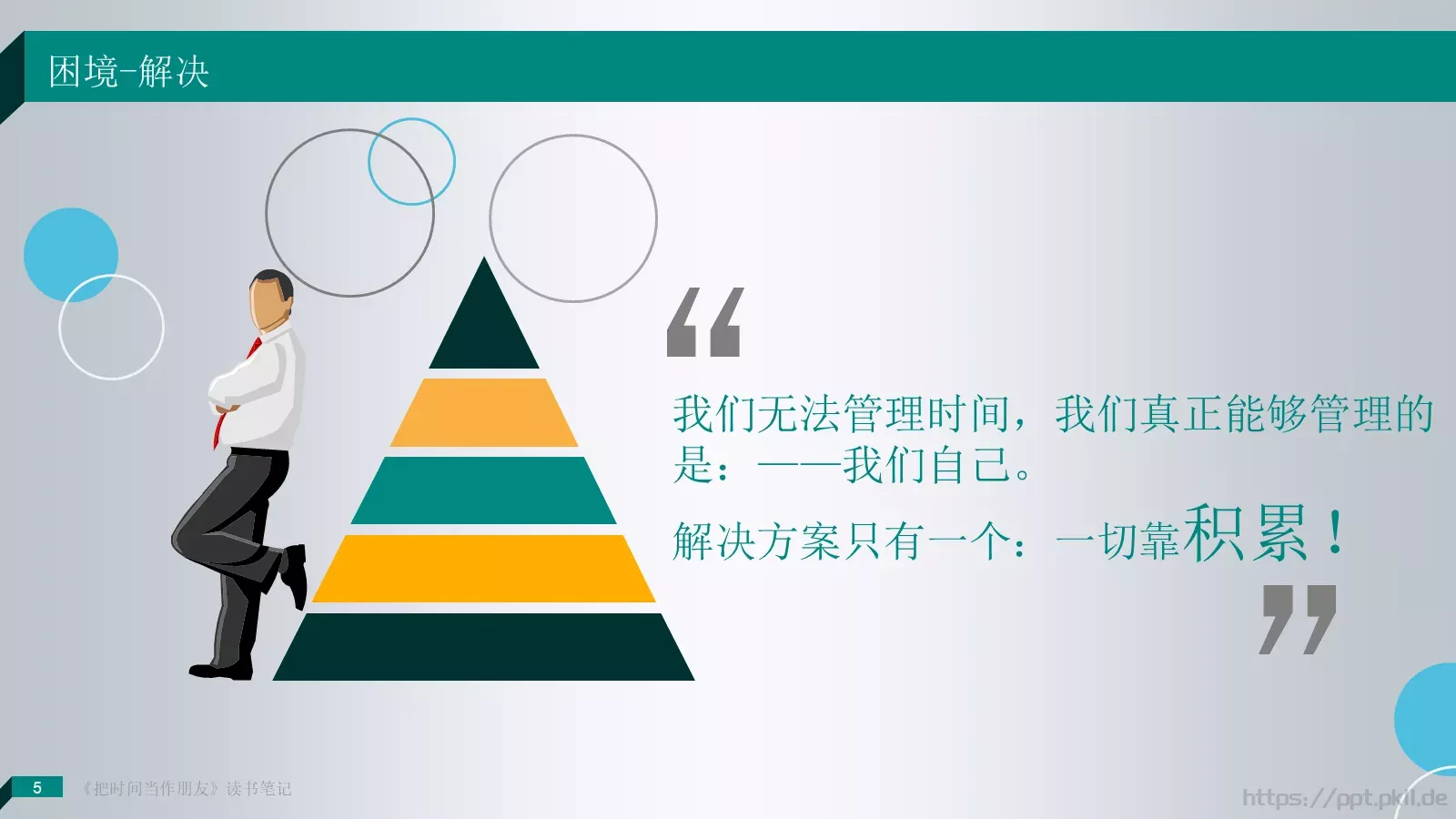 把时间当作朋友产品介绍PPT模板 第 5 页预览图