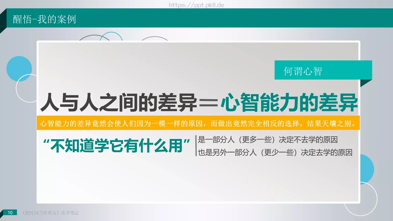 把时间当作朋友产品介绍PPT模板 第 10 页预览图