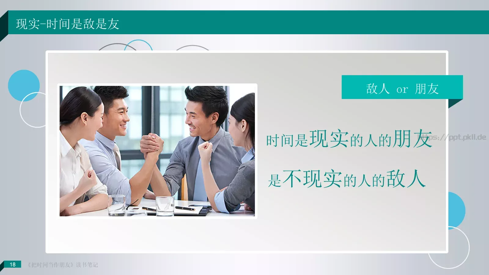 把时间当作朋友产品介绍PPT模板 第 18 页预览图