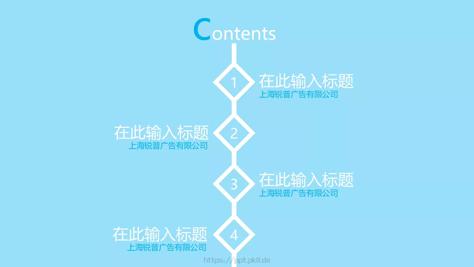 蓝色系商务汇报PPT模板 第 2 页缩略图