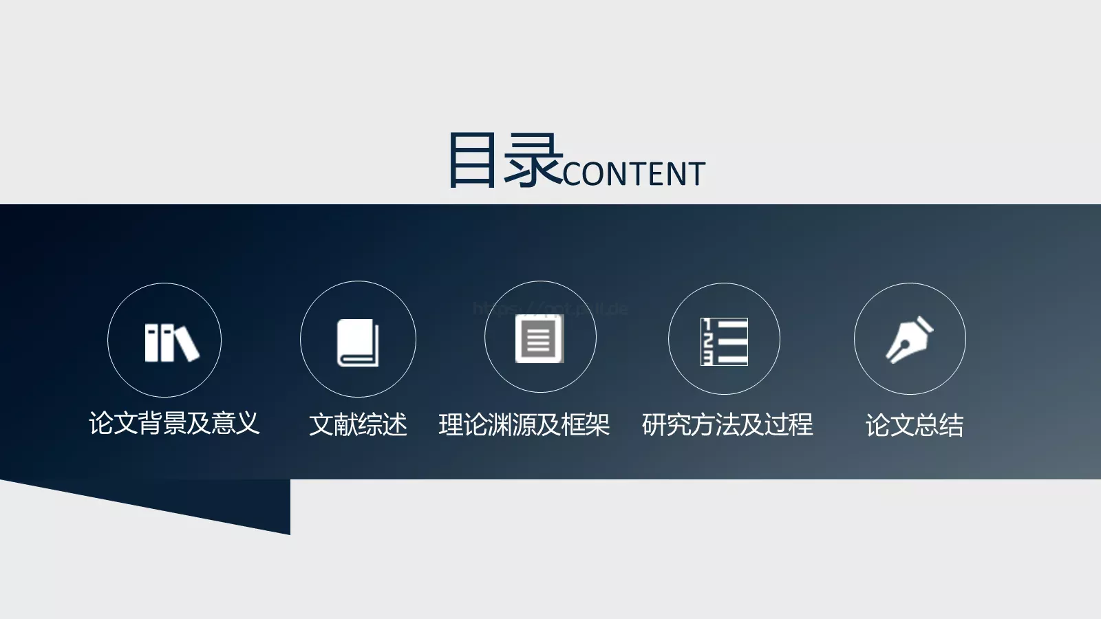 毕业论文答辩PPT模板 第 6 页预览图