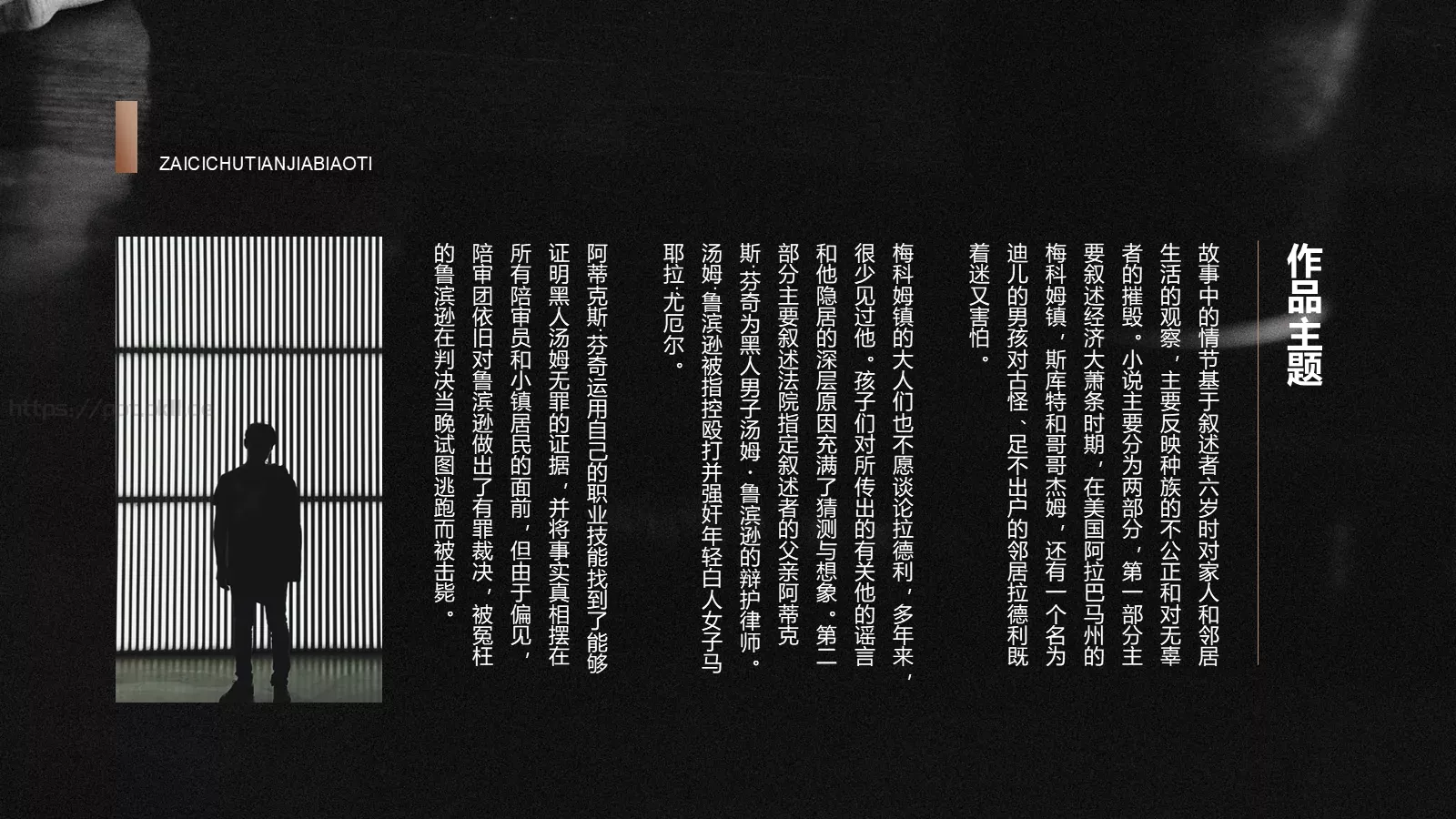 《杀死一只知更鸟》读书笔记阅读分享PPT模板 第 22 页预览图