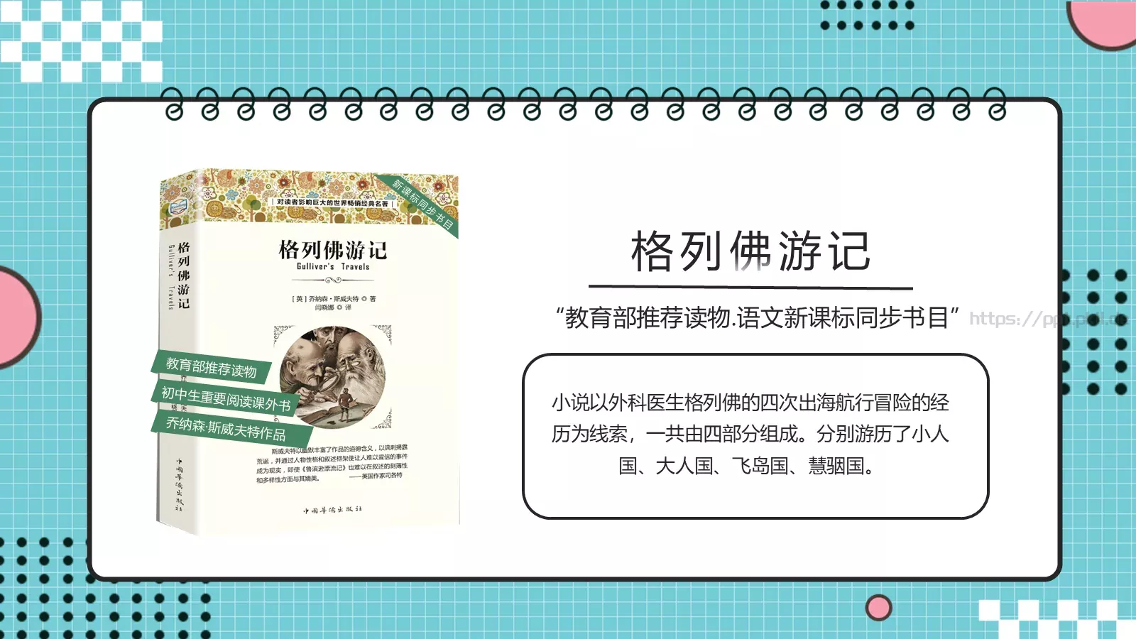 《格列佛游记》读书分享PPT模板 第 2 页缩略图