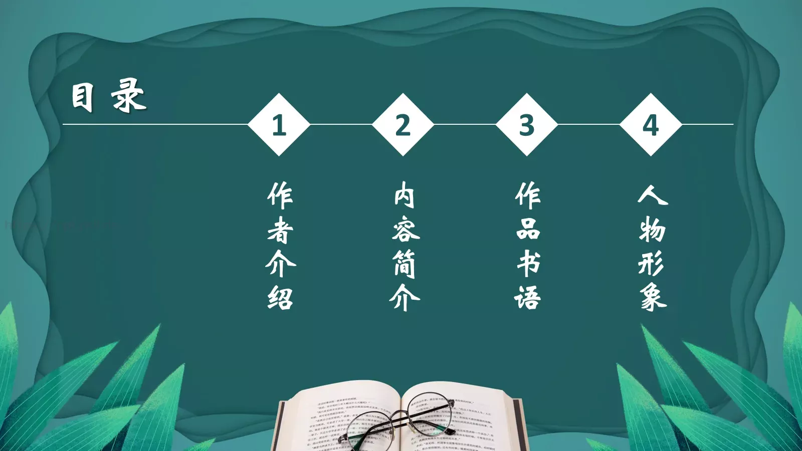 《活着》读书分享PPT模板 第 2 页缩略图