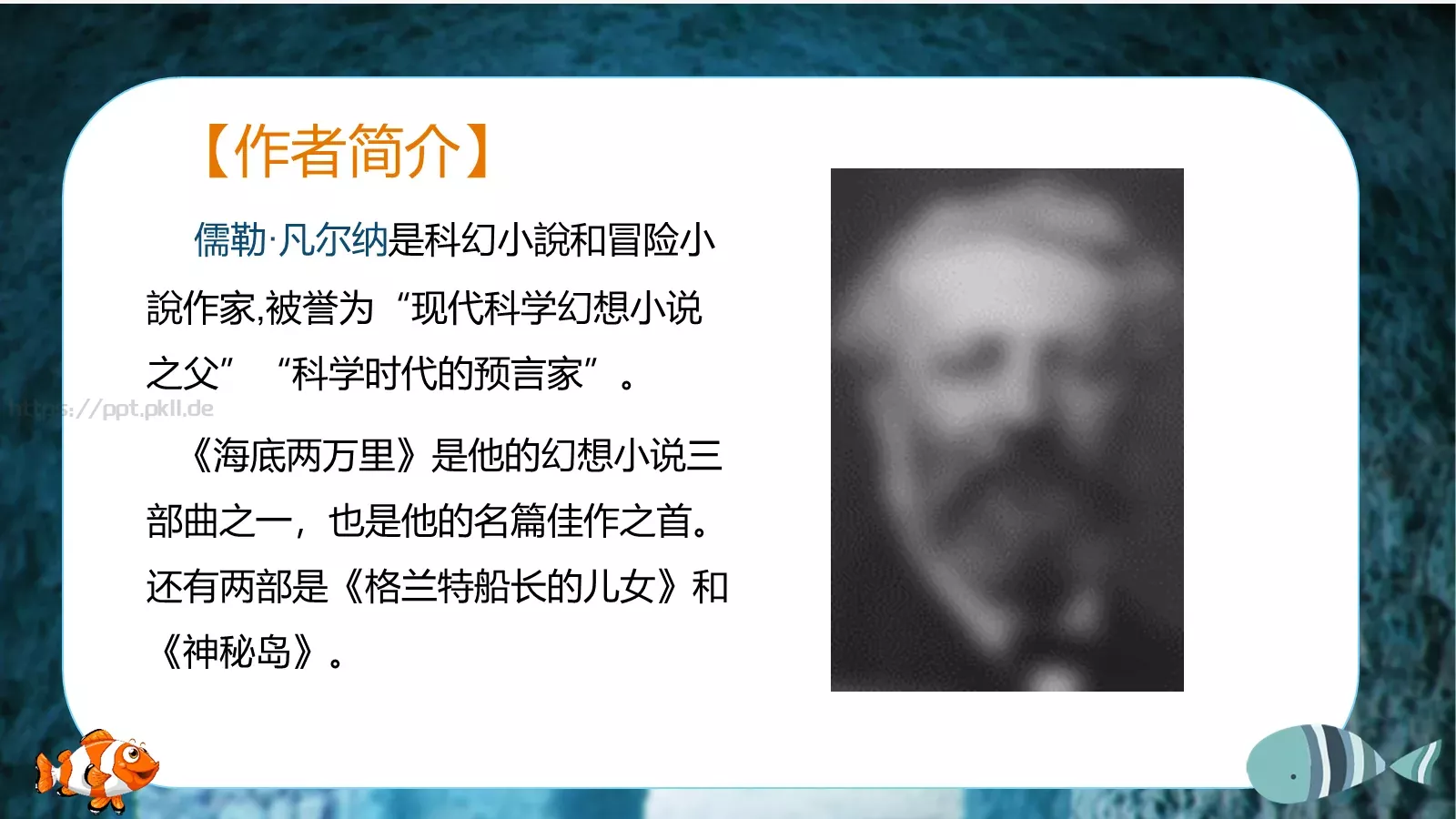 《海底两万里》读书分享PPT模板 第 4 页缩略图