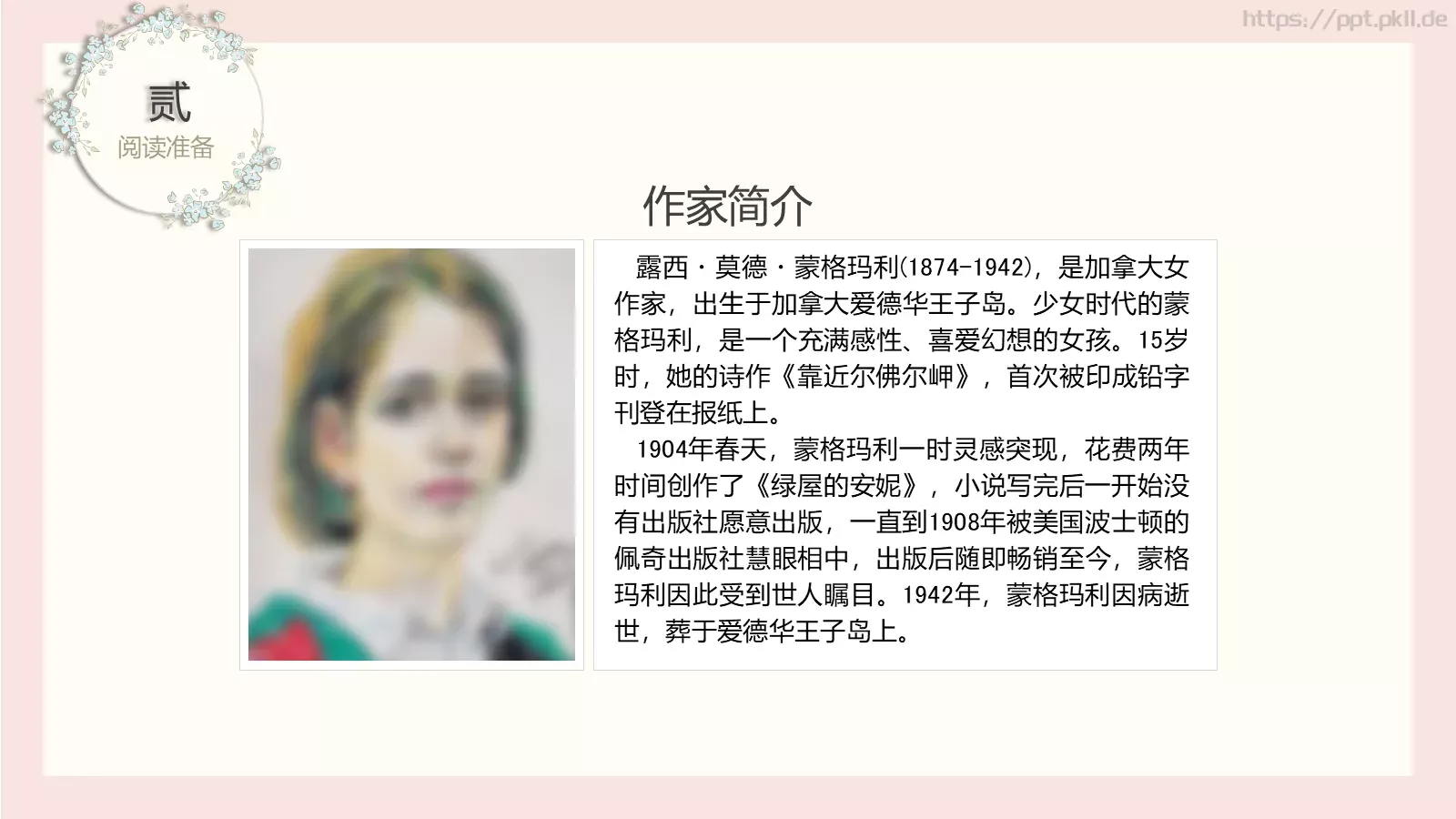 《绿屋的安妮》读书笔记PPT模板 第 6 页预览图