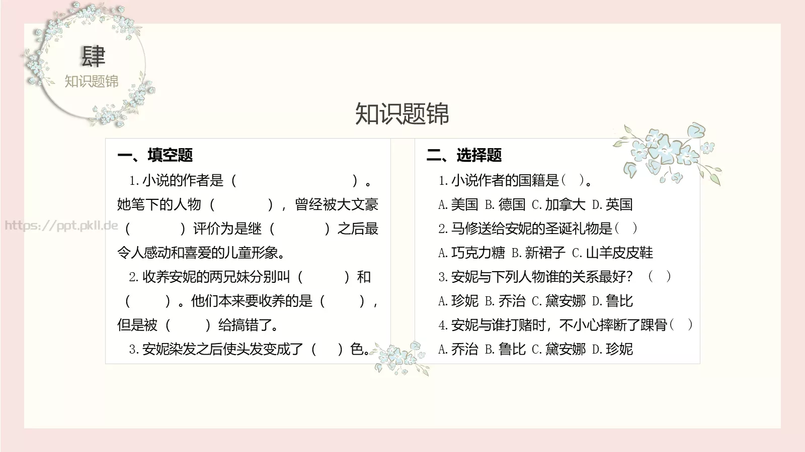 《绿屋的安妮》读书笔记PPT模板 第 15 页预览图