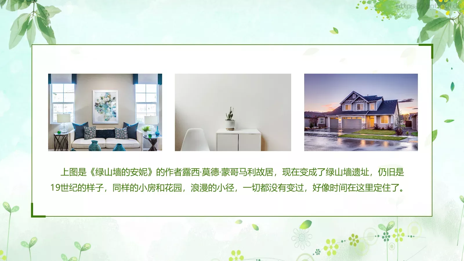 《绿山墙的安妮》读书分享PPT模板 第 5 页预览图