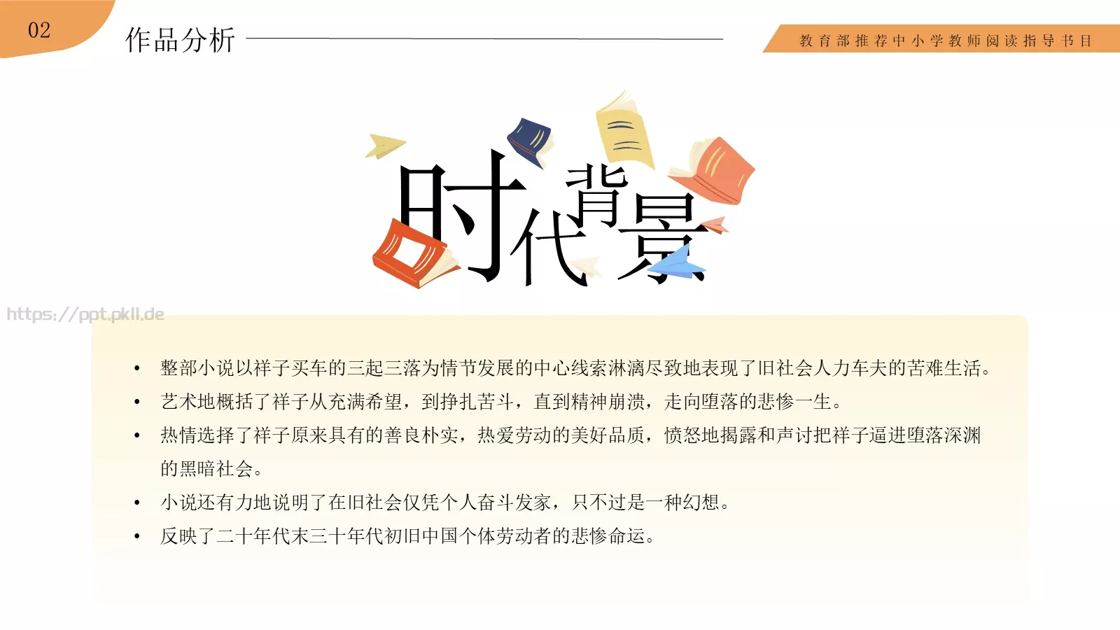骆驼祥子语文课件PPT模板 第 9 页预览图