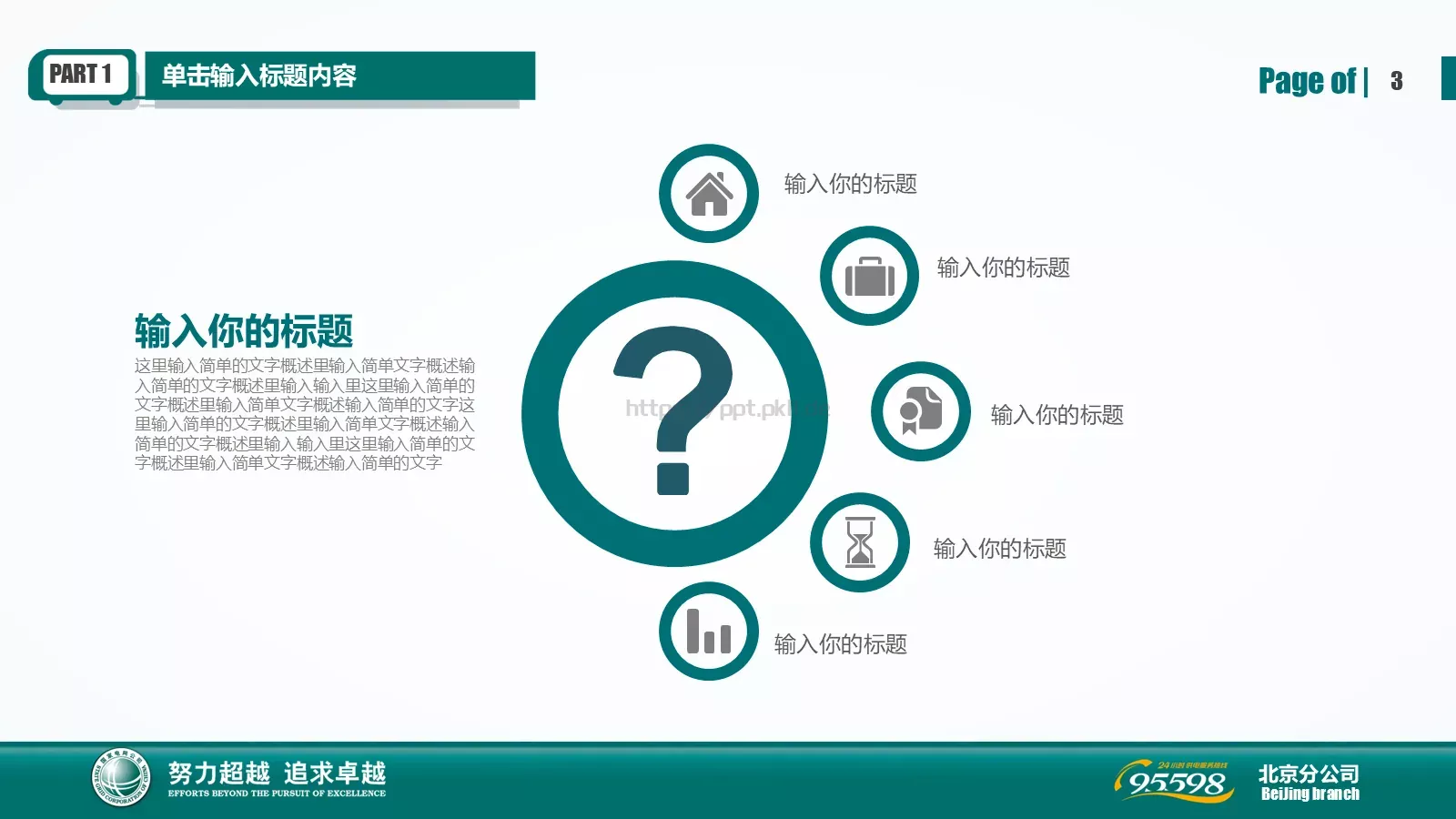 最新原创工作汇报工作总结PPT模板 第 3 页缩略图