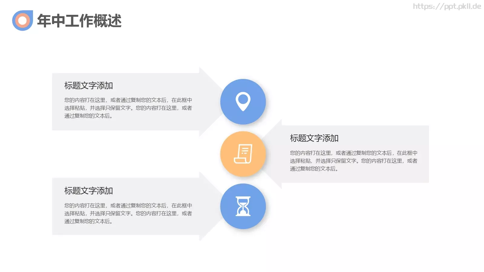年中工作总结PPT模板 第 5 页预览图