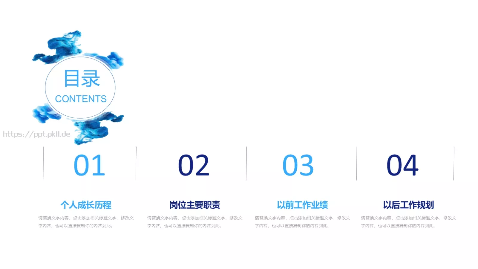 创意年度述职报告PPT模板 第 2 页缩略图