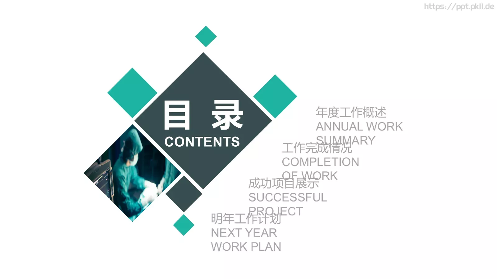 工作计划汇报PPT模板 第 2 页缩略图