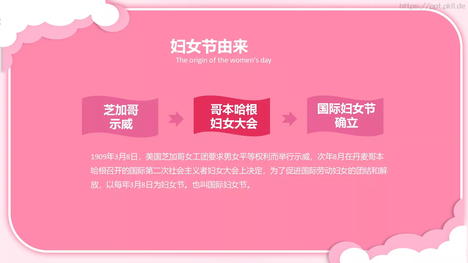 三八妇女节节日介绍PPT模板 第 5 页预览图