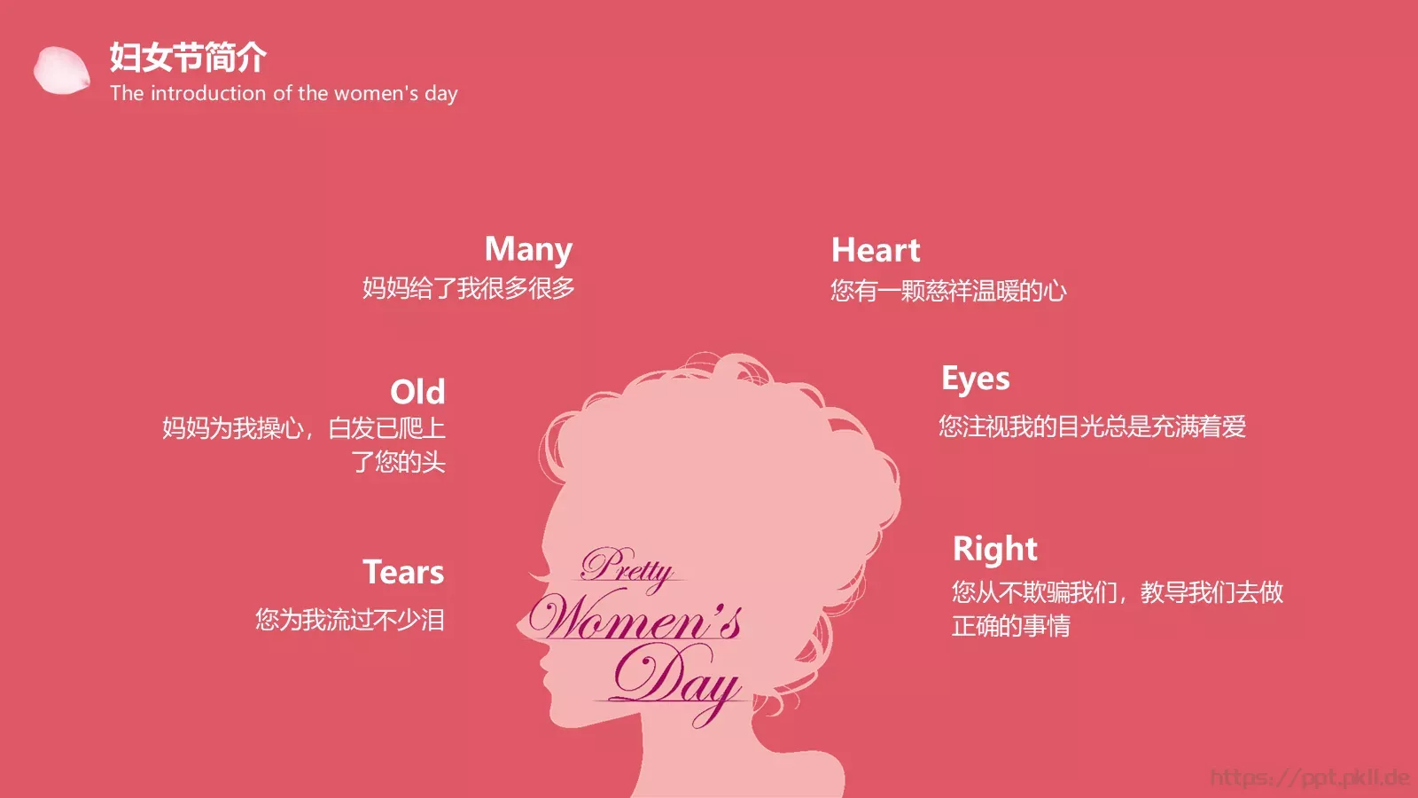 妇女节主题班会PPT模板 第 10 页预览图