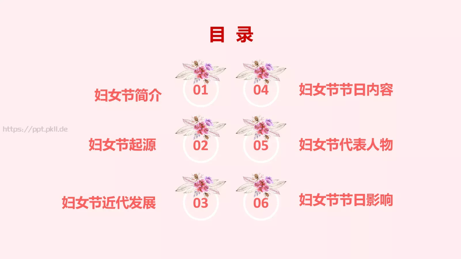 妇女节PPT模板 第 2 页缩略图
