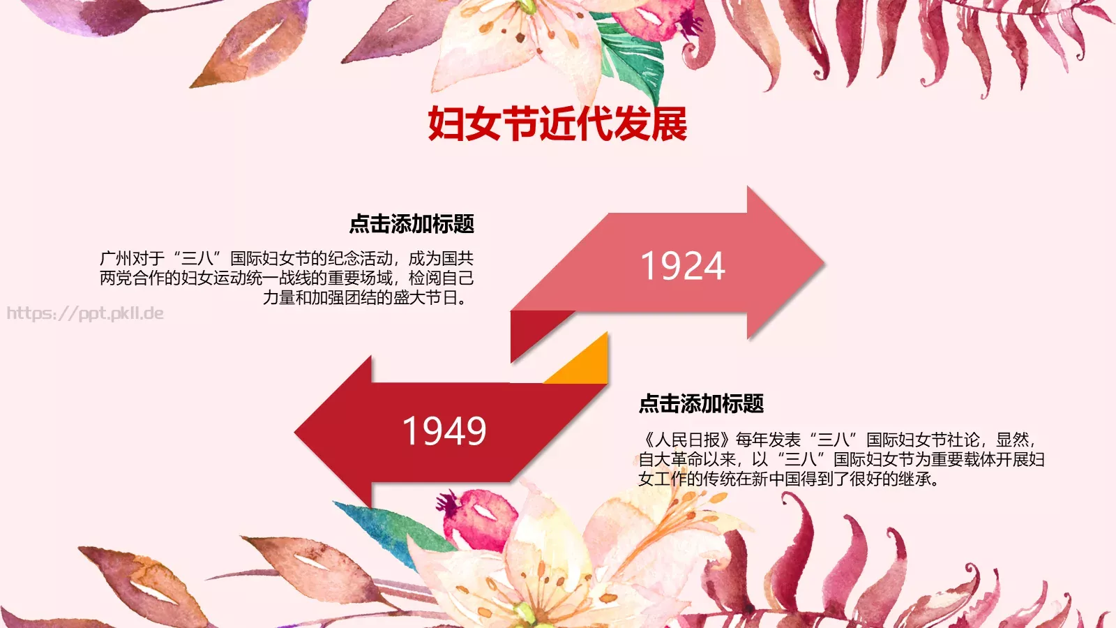 妇女节PPT模板 第 14 页预览图