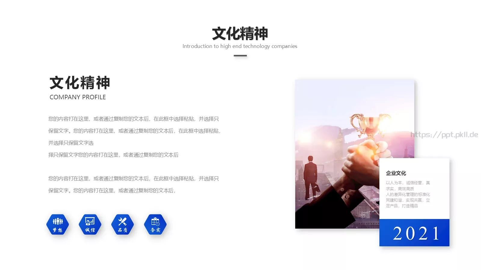 公司介绍PPT模板 第 10 页预览图