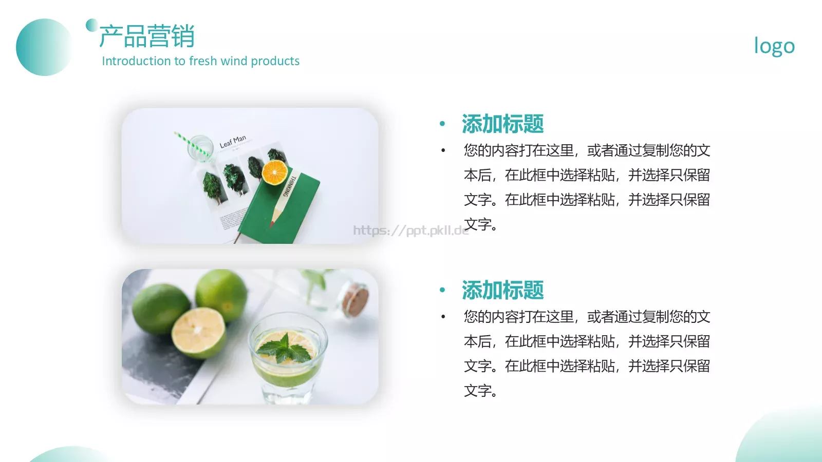 清新风产品介绍PPT模板 第 20 页预览图
