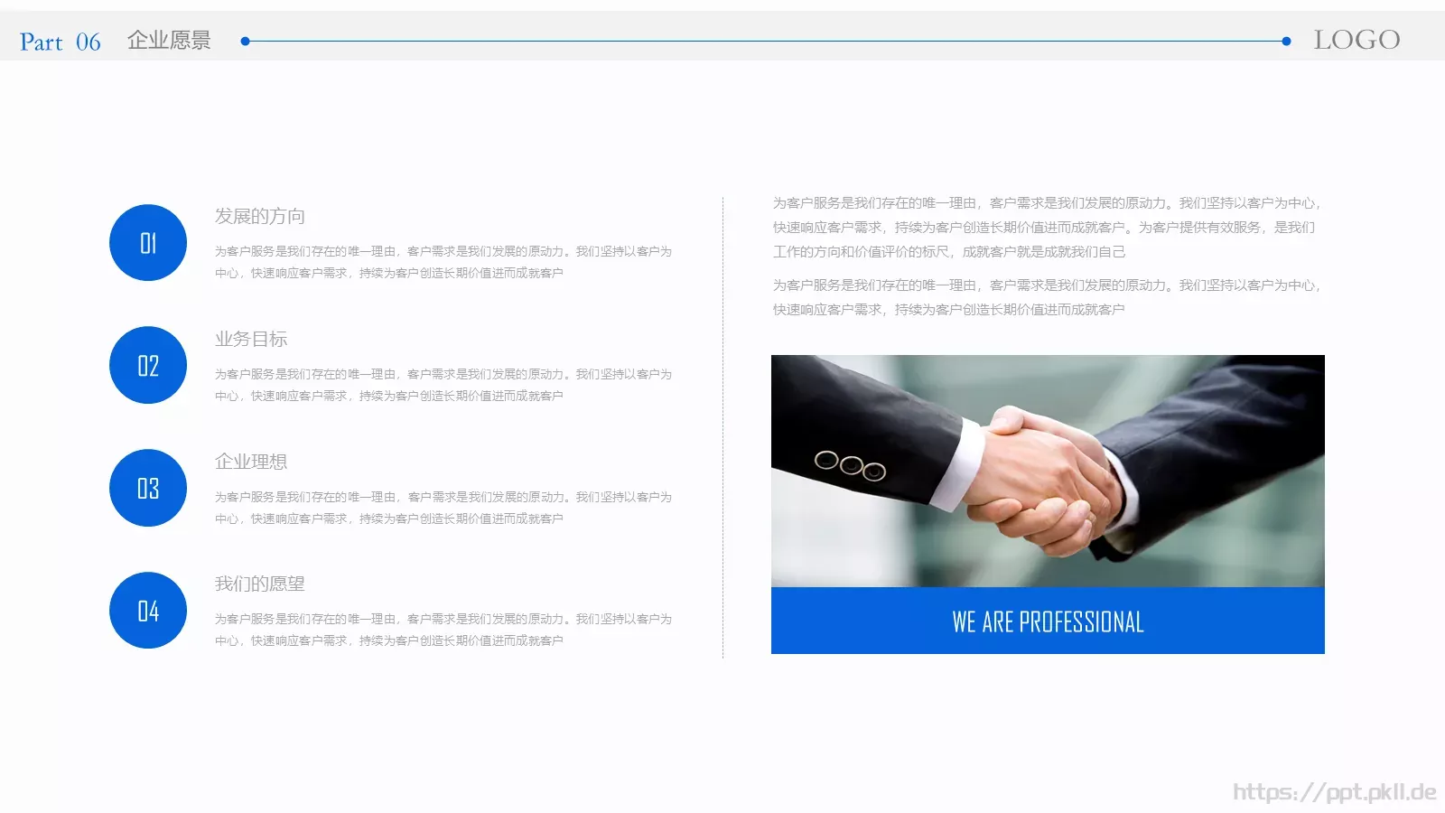 公司介绍完整框架PPT模板 第 6 页预览图