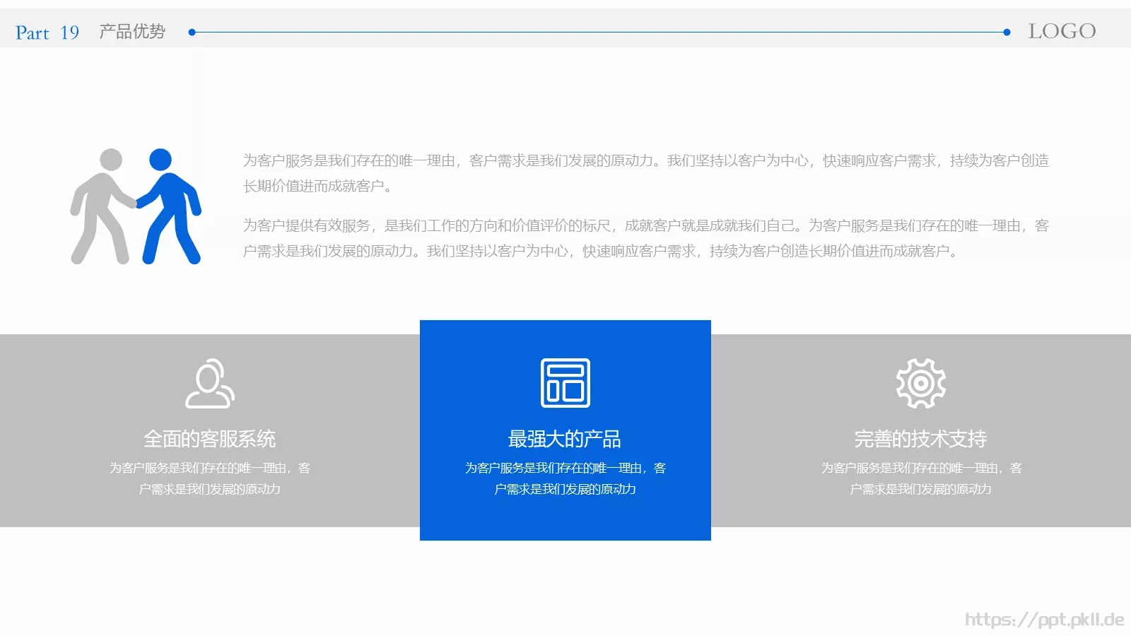 公司介绍完整框架PPT模板 第 19 页预览图
