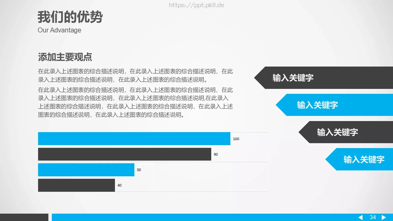 公司简介蓝色大气PPT模板 第 34 页预览图