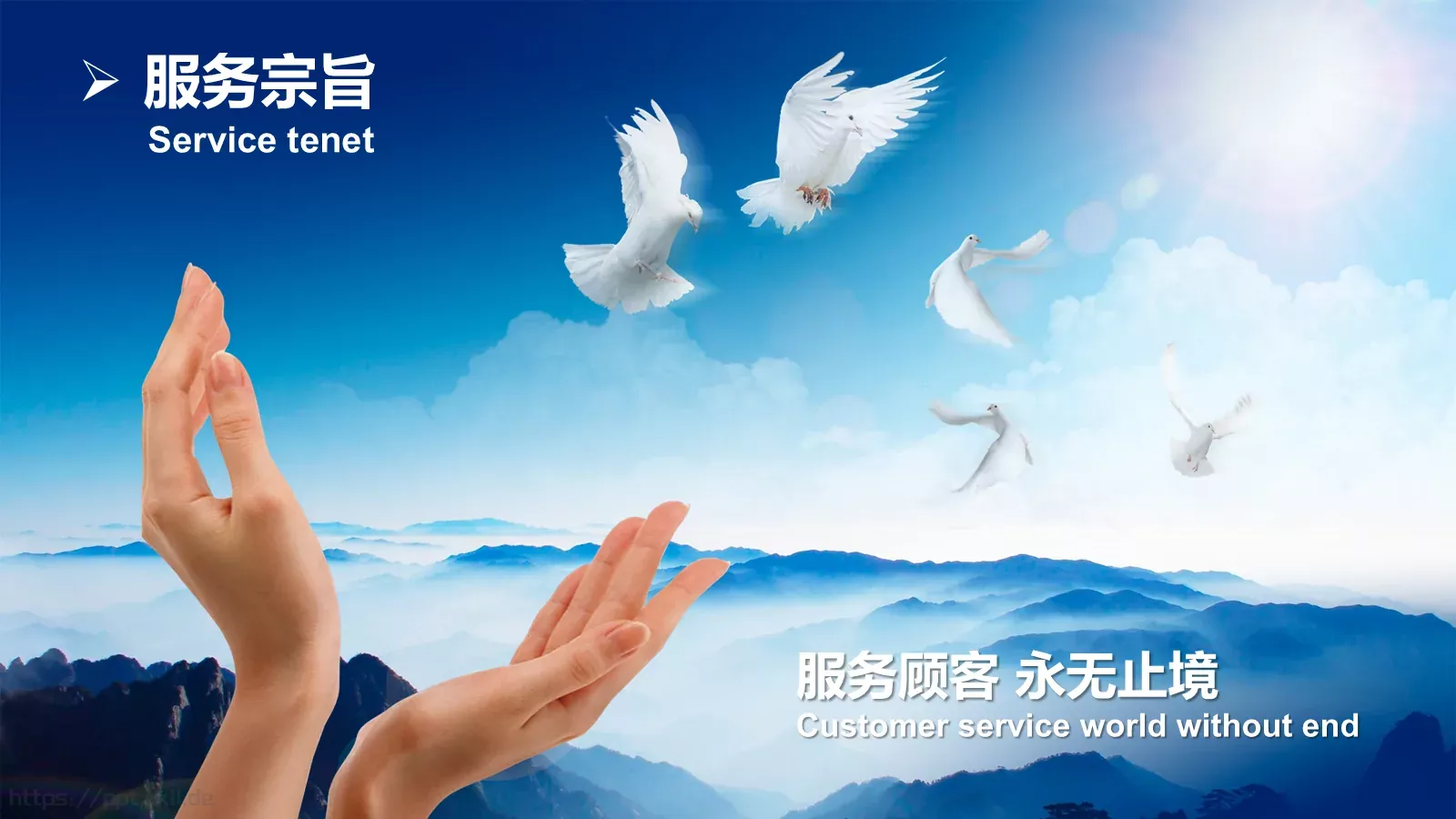 公司简介决定我们的视野PPT模板 第 7 页预览图