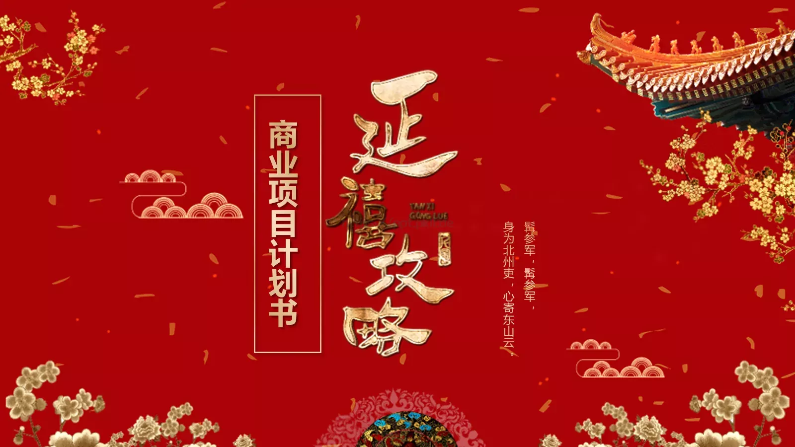 商业项目计划书PPT模板 封面图