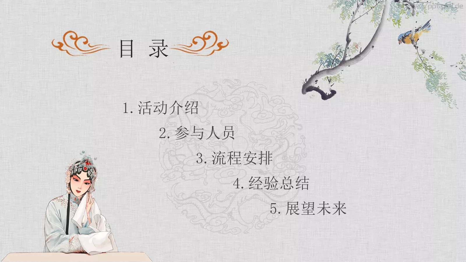 工作总结PPT模板 第 2 页缩略图
