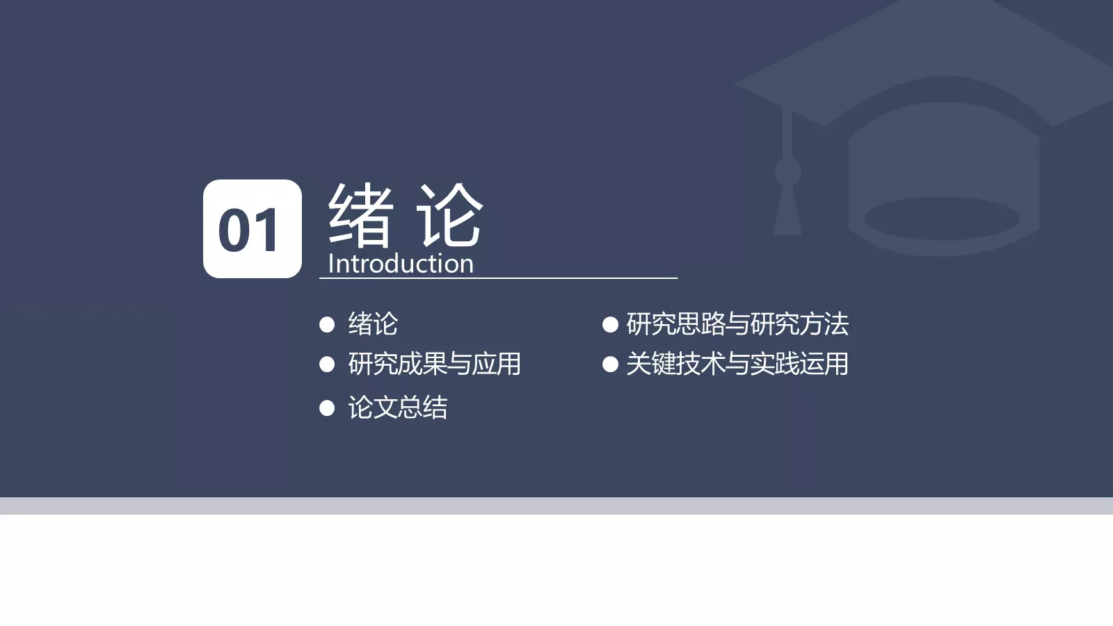 论文开题答辩报告PPT模板 第 3 页缩略图