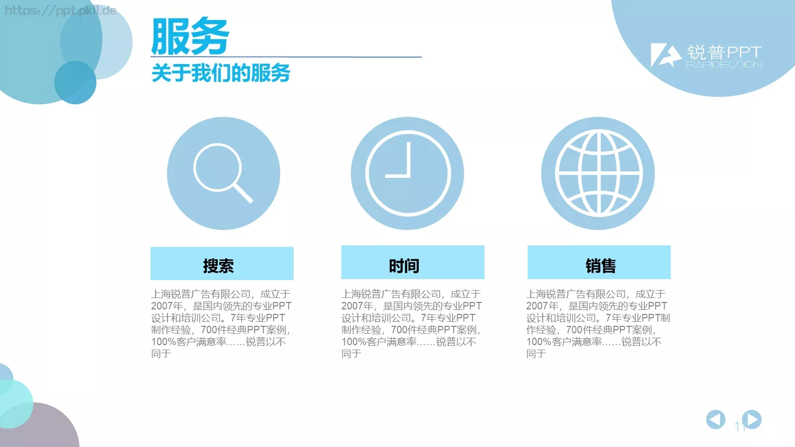 公司介绍PPT模板 第 11 页预览图