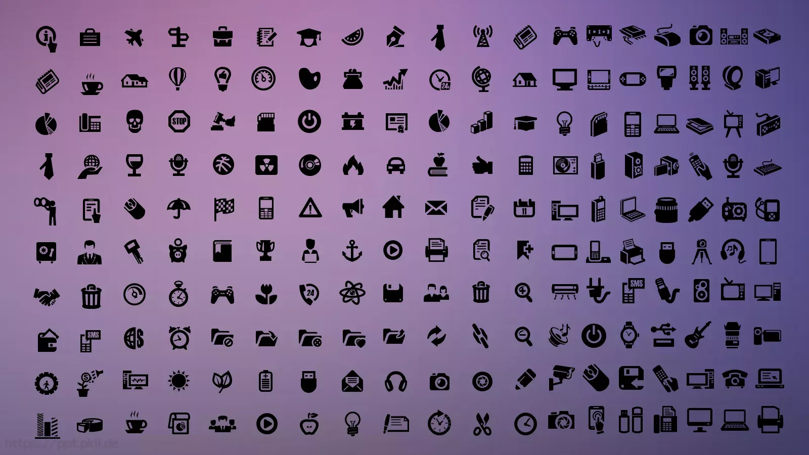 通用矢量图标合集PPT模板 第 6 页预览图