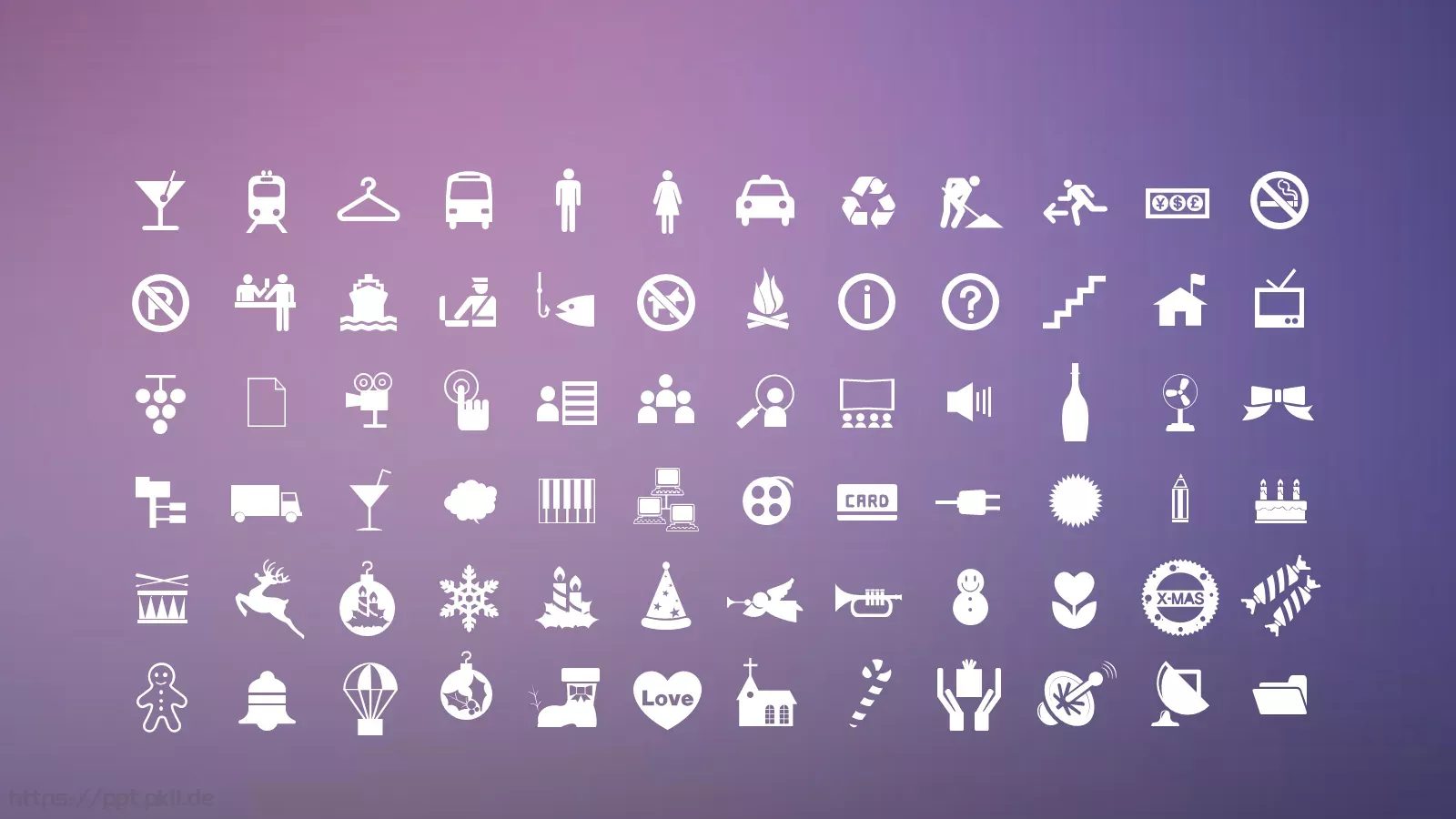 通用矢量图标合集PPT模板 第 10 页预览图