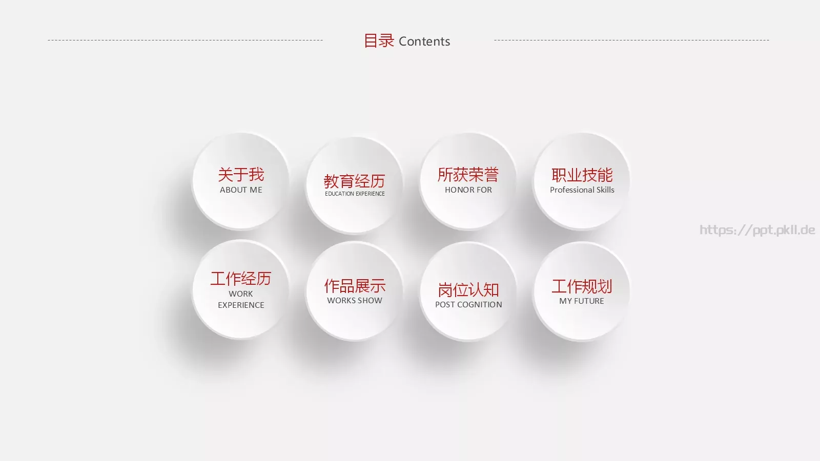 个人简历PPT模板 第 6 页预览图