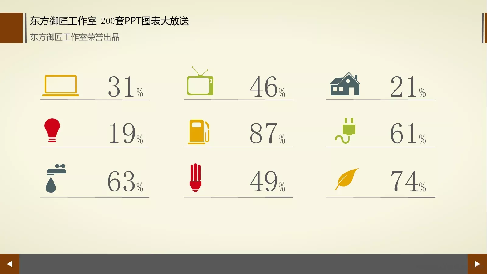通用商务图表合集PPT模板 第 36 页预览图