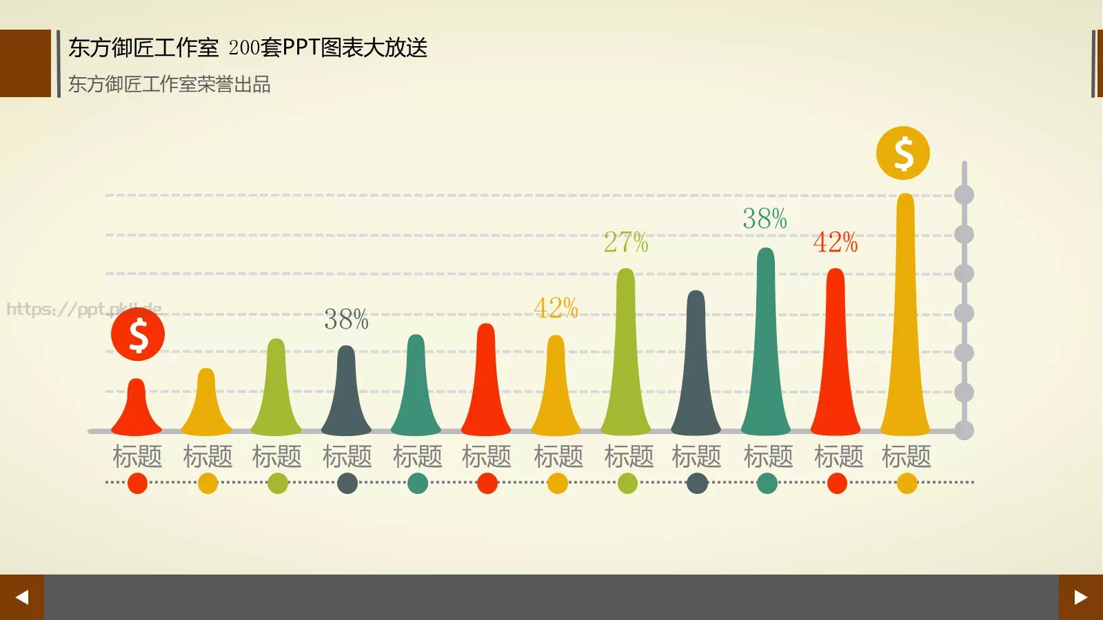 通用商务图表合集PPT模板 第 195 页预览图