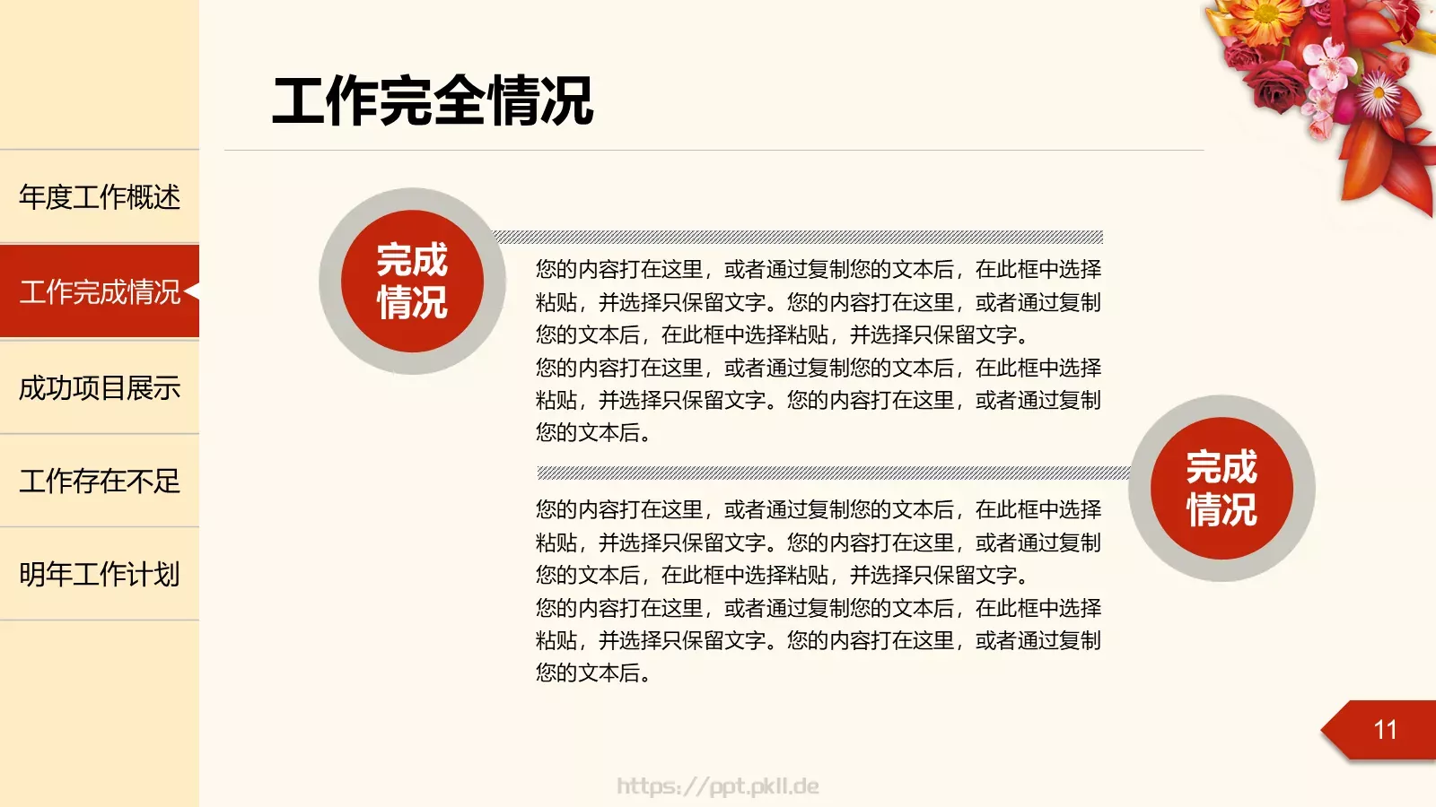 年度工作总结汇报PPT模板 第 11 页预览图