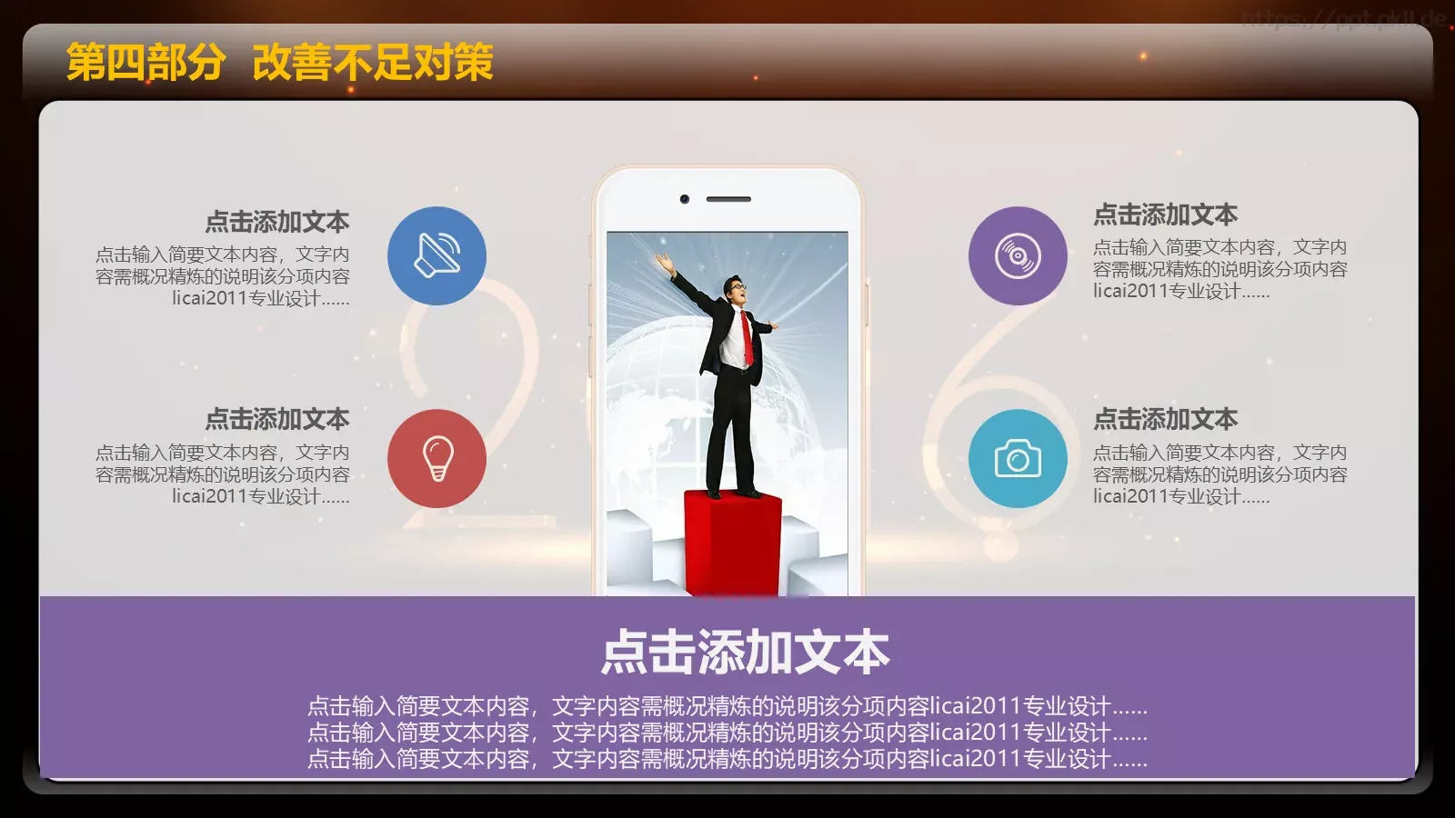 一个成长的年度年终总结PPT模板 第 32 页预览图