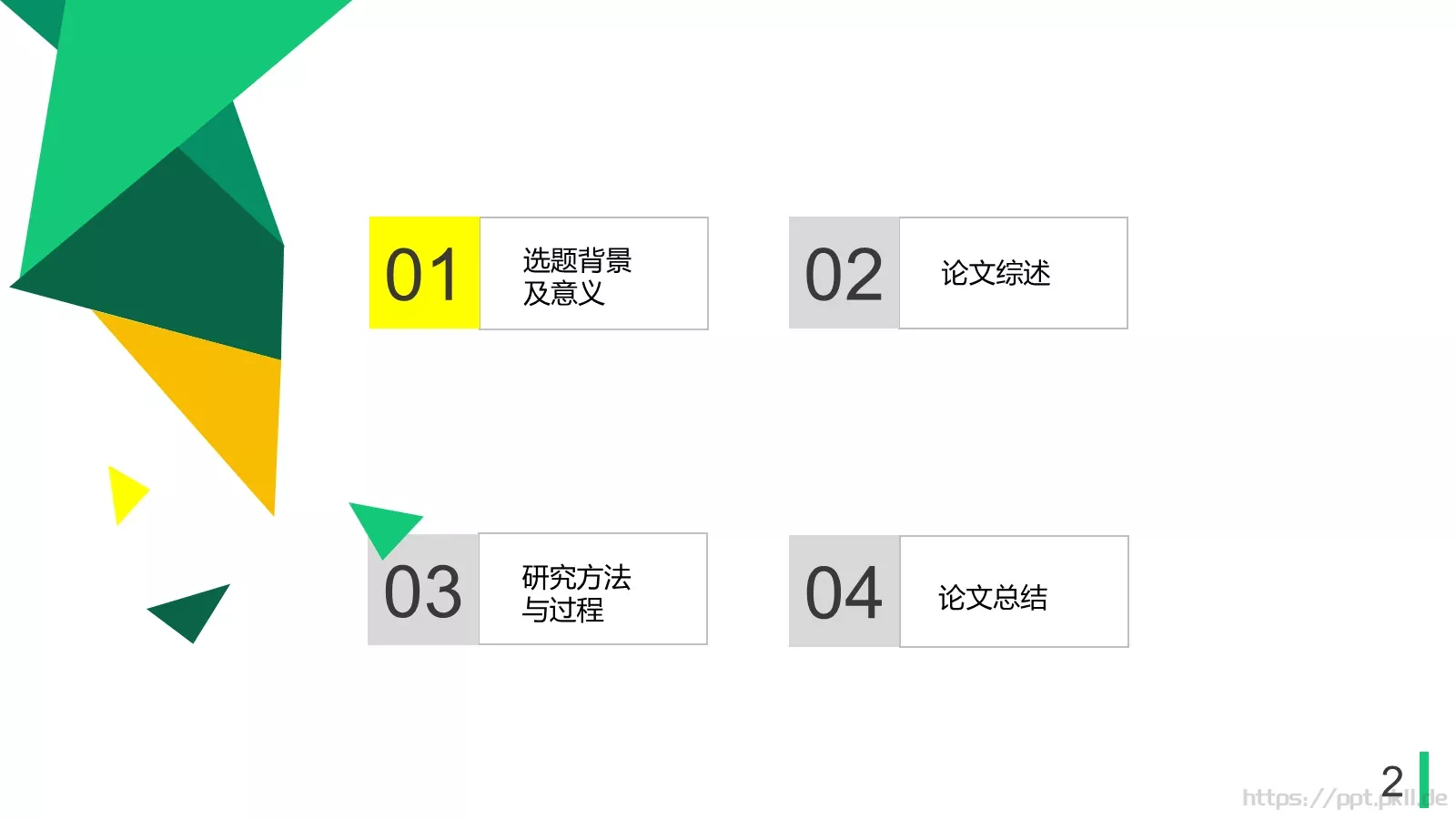 毕业论文答辩模板 第 2 页缩略图