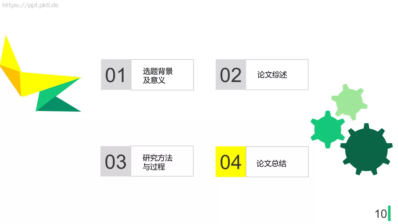 毕业论文答辩模板 第 10 页预览图