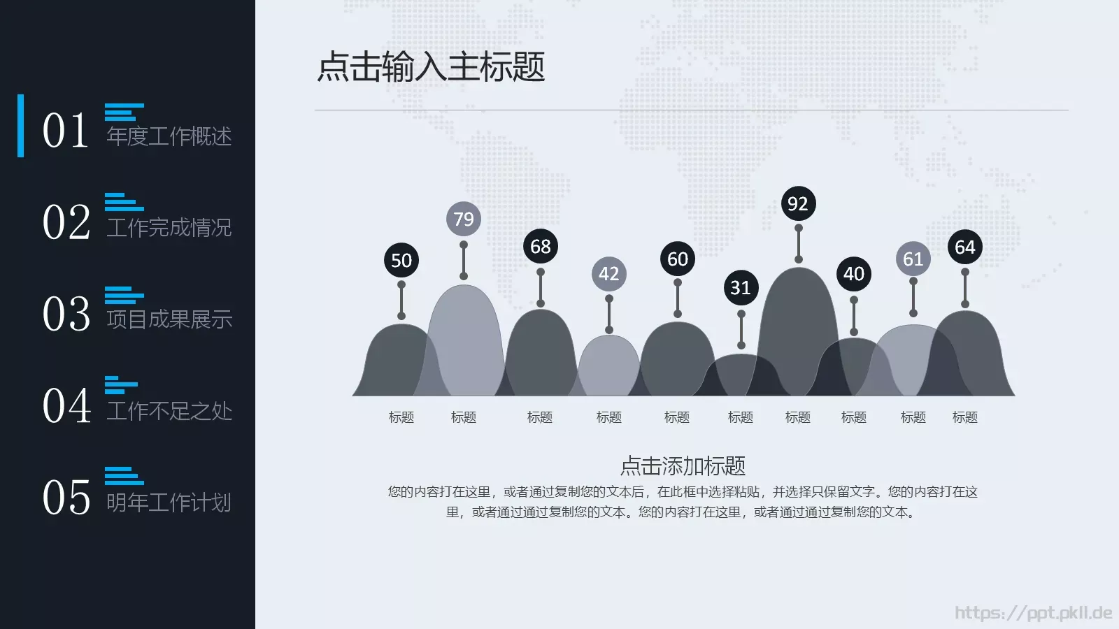 完整工作汇报年终总结PPT模板 第 8 页预览图