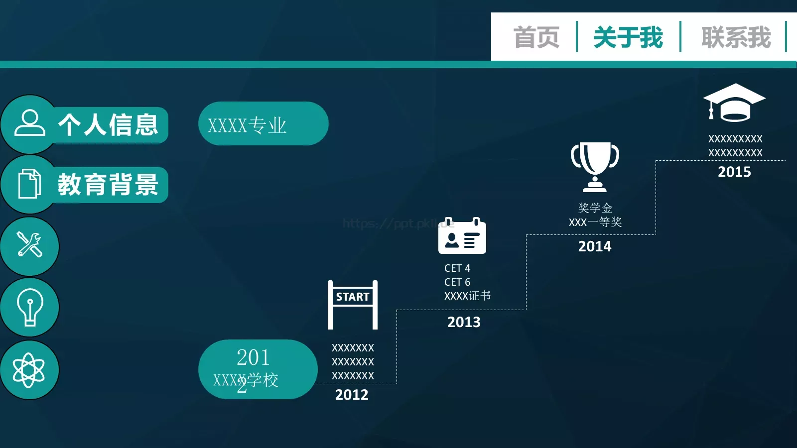 岗位人才个人简历PPT模板 第 5 页预览图