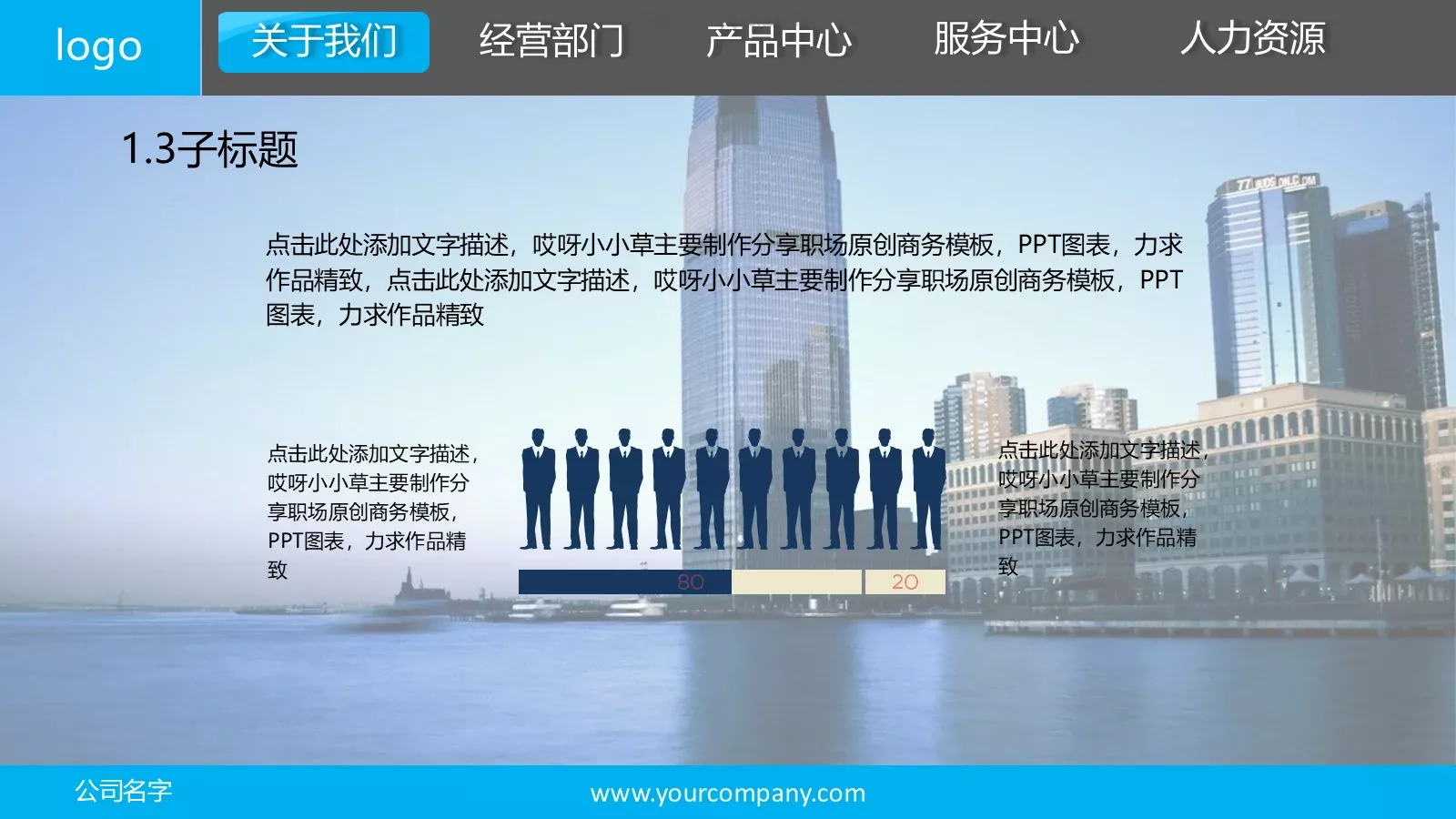 公司介绍宣传PPT模板 第 6 页预览图