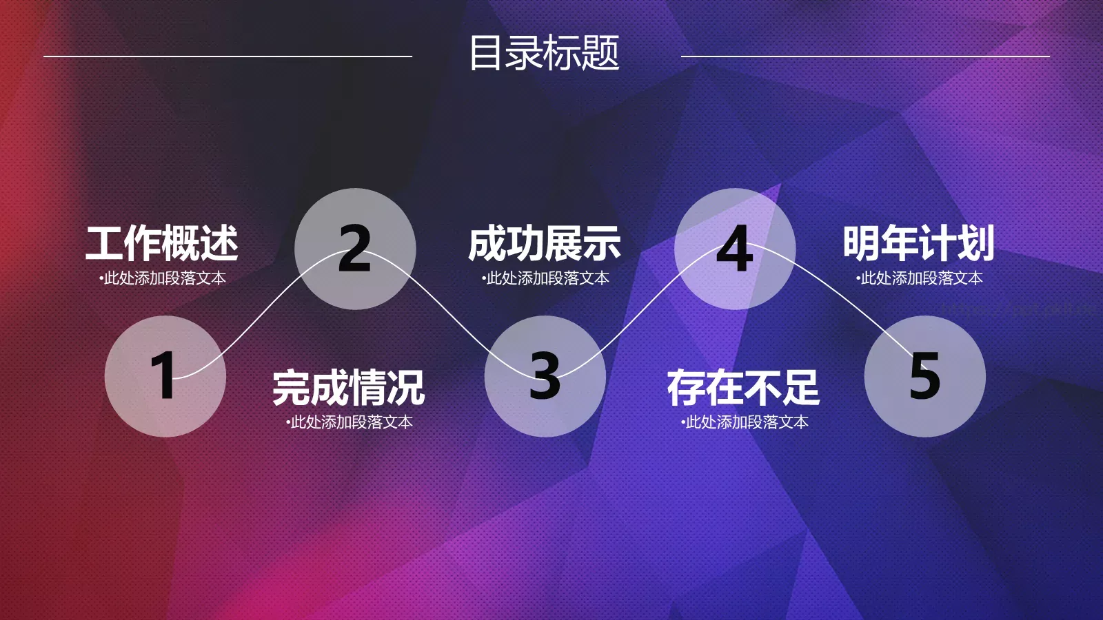 年终总结暨新年开战PPT模板 第 5 页预览图