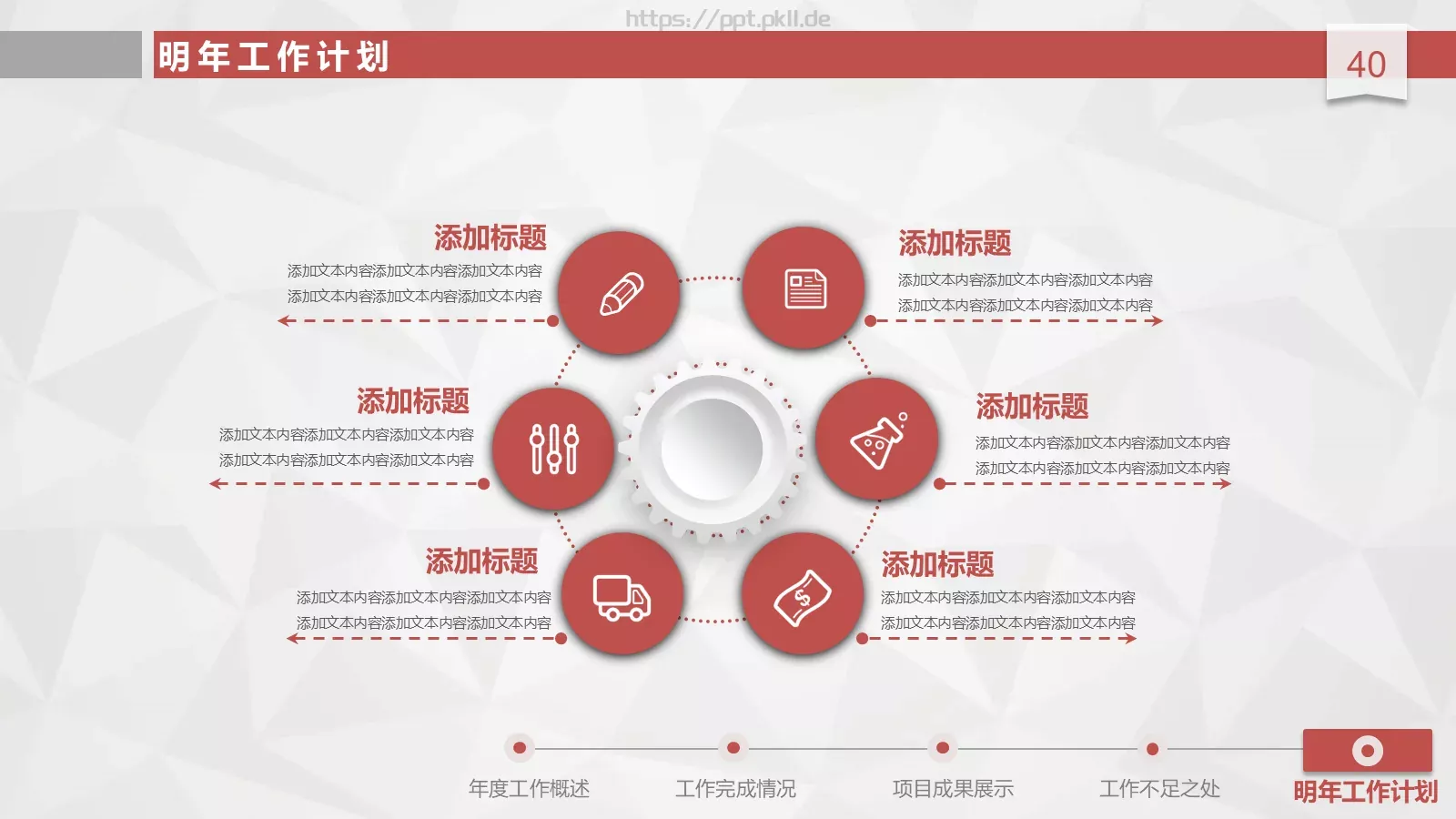 工作总结汇报与新年计划PPT模板 第 40 页预览图
