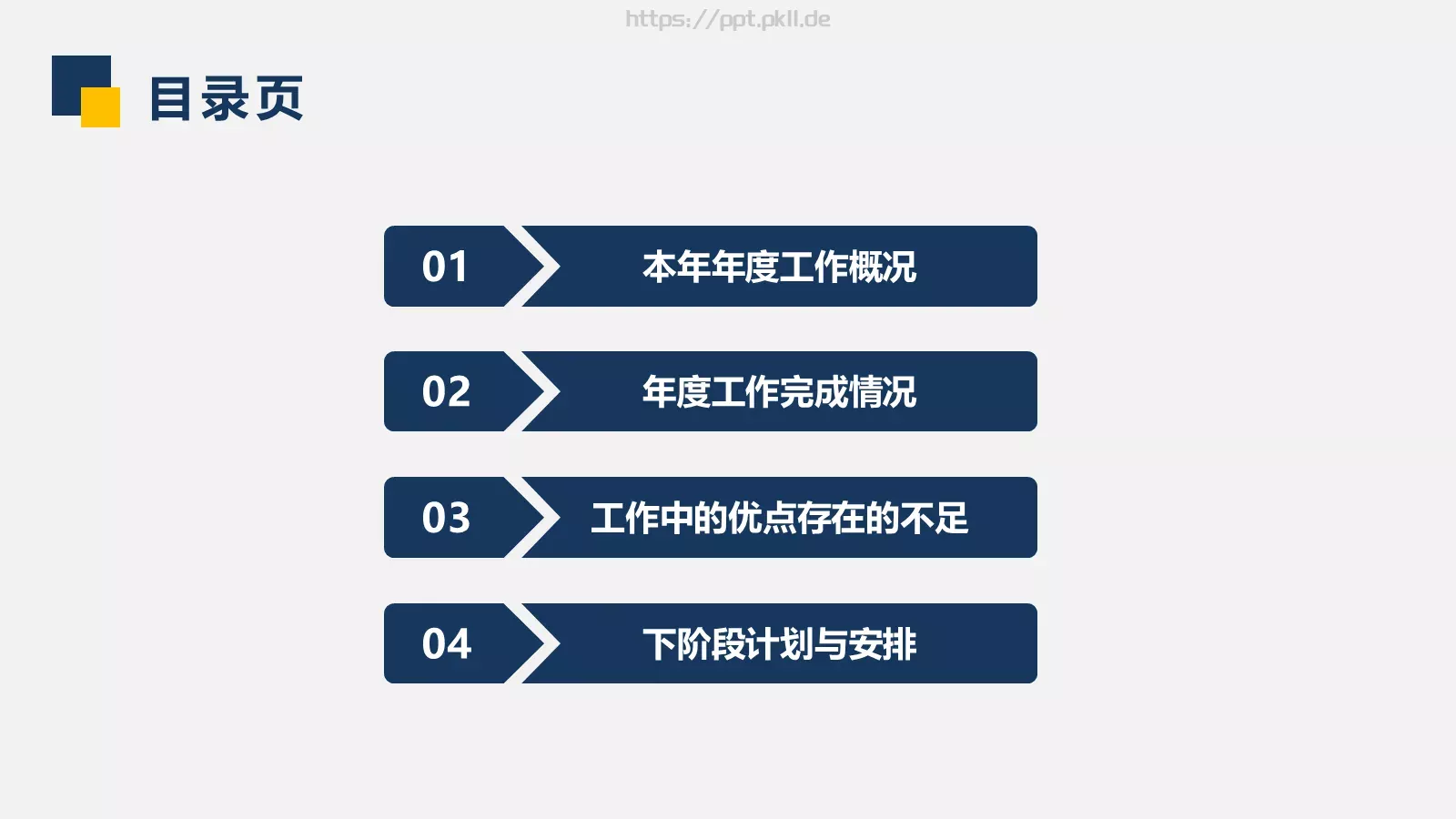 年度工作汇报PPT模板 第 3 页缩略图