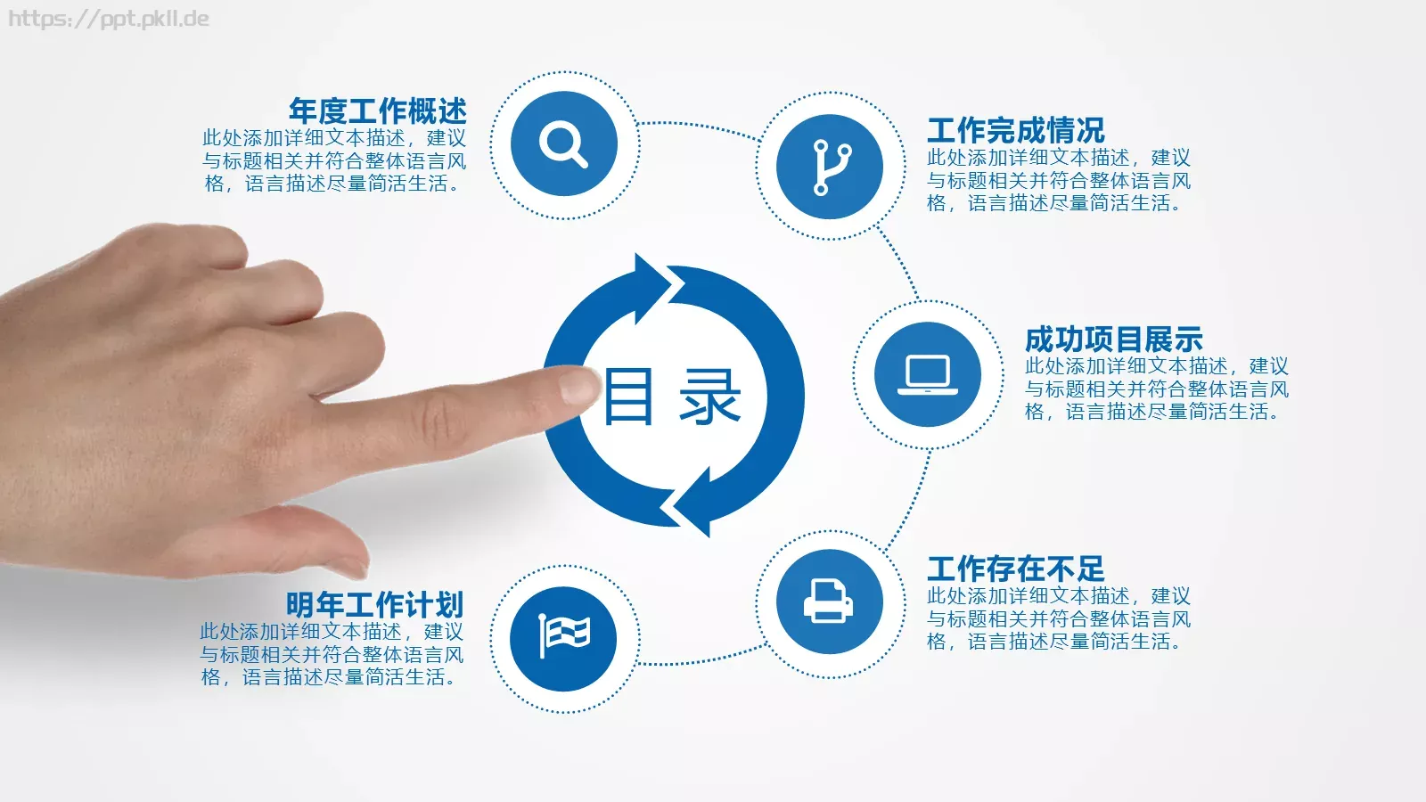 工作计划年终总结PPT模板 第 2 页缩略图